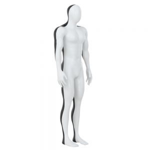 Male Sports Mannequin Half Black Half White 118