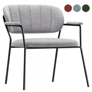 Lounge Chair With Armrests White Label Living Joli