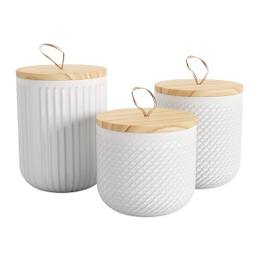 Textured Kitchen Canisters