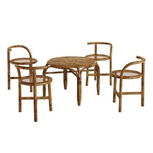 outdoor natural cool bamboo furniture set