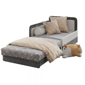 Children Open Bed Sofa And Shiba Toy