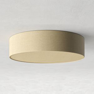 Drum Jute Flush Mount Light