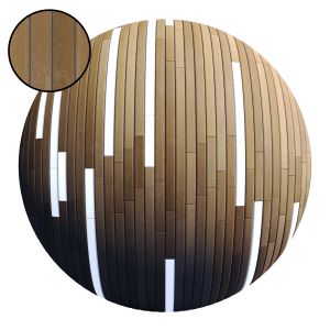 Striped Wood + Light Panels C / Pbr 4k / 2 Mats