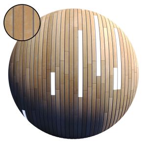 Striped Wood + Light Panels O / Pbr 4k / 2 Mats