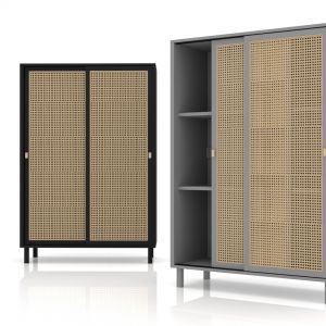 HK LIVING_Webbing Sliding Door Cabinet