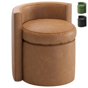 Leather Pouf Stool Arcadia Eichholtz