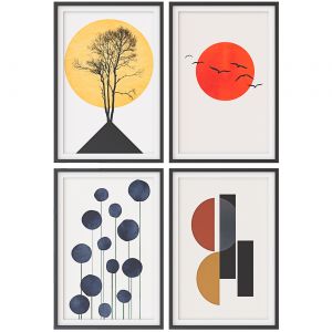 Set Of Paintings In The Scandinavian Style 009