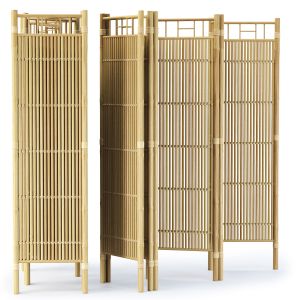 Madam Stoltz Bamboo Folding Screen