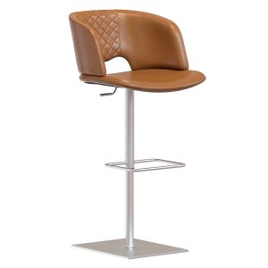 Estilo Artefacto Swivel Leather Brandy Barstool