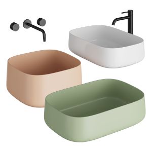 Cognac Quadro Artceram Set | Sink Overhead