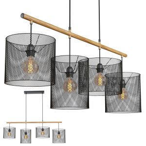 Suspension Lamp With Four Lattice Shades