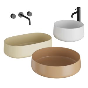 Cognac Round Artceram Set | Sink Overhead