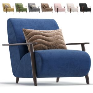 Armchair Marthan Beige Velvet By Barcelona Design