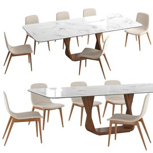 Table and chair MI1358 DC771E-CREMA