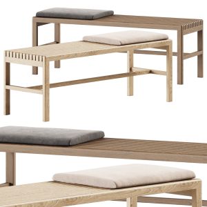 Slat Upholstered Bench By Bassamfellows