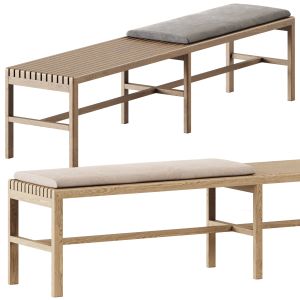 Slat Upholstered Bench Long By Bassamfellows