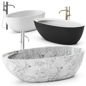 Eclipse Carrara Marble Bathtub By Antonio Lupi