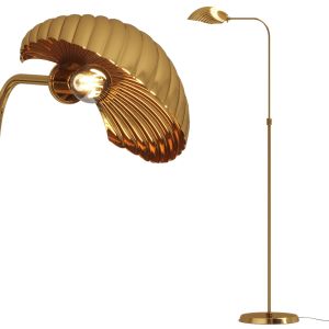 Cb2 Exclusive Crinkle Polished Brass Floor Lamp