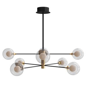 Aoodu 8 Lights Glass Globe Chandelier