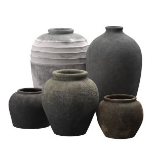 Artisan Clay Wabi-sabi Vases