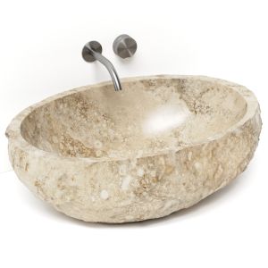 Custom Travertine Sink & Ceadesign Giotto Plus