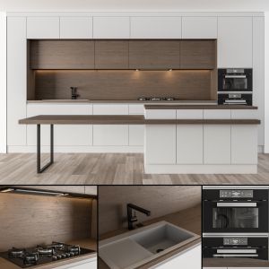 Kitchen Modern - White And Wood 32