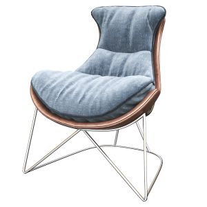 Modern Lazy Single Chair Egg Shaped Wingback Velve