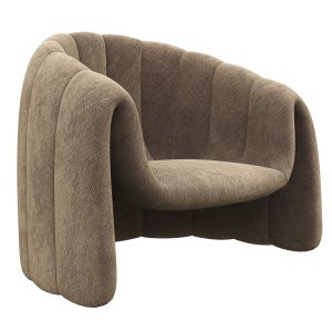 The Asnaghi Shell Armchair With Foot Pouffe