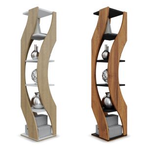 Geometric Bookshelf Curved