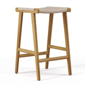 Fenton & Fenton Flat Leather Bar Stool