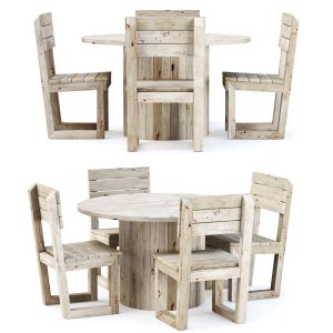 Nia Wooden Garden Dining Set V3 By Bpoint Design