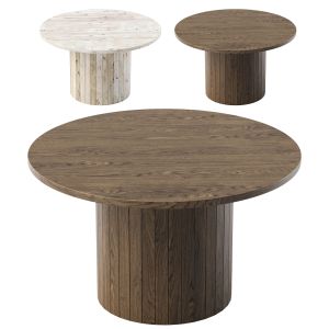 Eric Wooden Round Dining Table By Bpoint Design