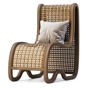 Capri Wooden Rattan Chair Cf3