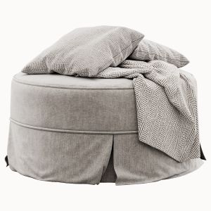 Round Pouf By Howard Elliott Collection