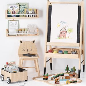 Crate And Barrel Wooden Art Easel ,toy And Decor