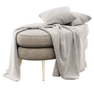 Pietro Oval Ottoman By Westelm