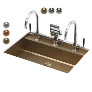 OFFICINE GULLO Undermounted rectangular sink