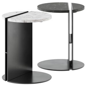 Maami Home Half Calacatta Viola Marble Side Tables