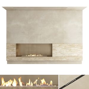 Decorative Wall With Fireplace Set 25