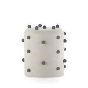 Dot Tufted Pouf Sand Black Ferm