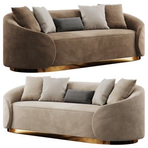 Gray Seater Sofa Upholstered Velvet Sofa Pillows I