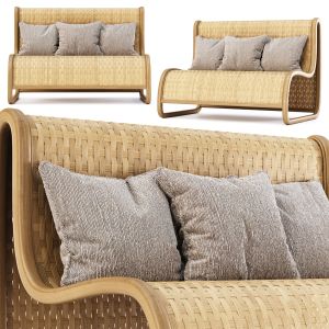 Lucy Rattan Loveseat