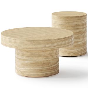 West Elm Volume Round Pedestal Coffee Table