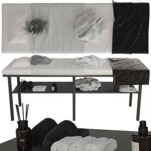 Massage Table With Decor