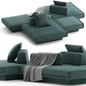 Gallotti&radice Lilas MosaÏque Modular Fabric Sofa