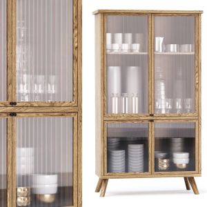 Mira Restaurant Cabinet With Dishes V7