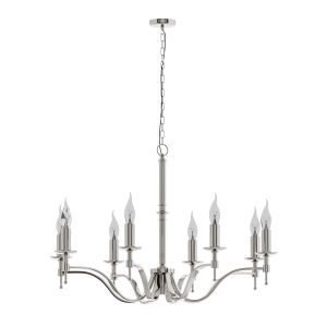 Stanford 8 Light Traditional Nickel Chandelier