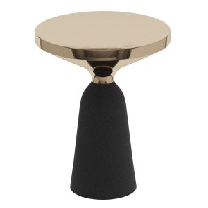 Black Gold Fiberglass Accent Table