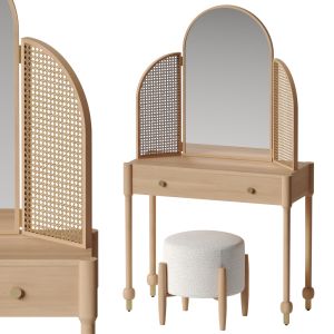 Snelling - Arch Vanity Mirror And Dressing Table