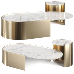 Guastalla Oval Marble Coffee Table By Ioc